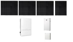 Grid-tied Solar Kit & Energy Storage System - 12 kW Array of REC Solar Modules, 9.6kW GoodWe and LG Home 8 ESS