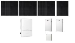 Grid-tied Solar Kit & Energy Storage System - 12 kW Array of REC Solar Modules, 9.6kW GoodWe and Two LG Home 8 ESS