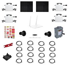 Grid-Tie Solar Power Kit With 6,400 Watts of REC Modules and Hoymiles HMS-2000-4T Microinverters