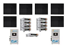 Hybrid Off-Grid / Grid-Tie Solar Kit - 19.2kW of REC Solar, 15kW Sol-Ark, and 45 kWh Pytes Lithium Battery Bank