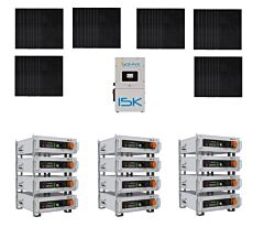 Hybrid Off-Grid / Grid-Tie Solar Kit - 19.2kW of REC Solar, 15kW Sol-Ark, and 60 kWh Pytes Lithium Battery Bank