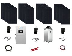 Hybrid Off-Grid / Grid-Tie Power Kit with Sol-Ark 15k-2P, 9,600 watts of PV and 18.5 kWh of Fortress Power Battery Storage