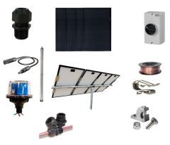 NAZ Solar pumping kit - 1.7kW REC Solar Modules, Grundfos 6SQF-2 and Modules Racking.