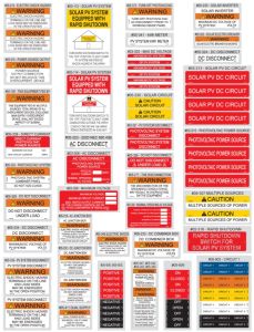 PV Labels 05-520 VALUE PACK 85 pcs (2020 NEC)